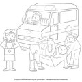 colouring picture 2: ambulance and crew